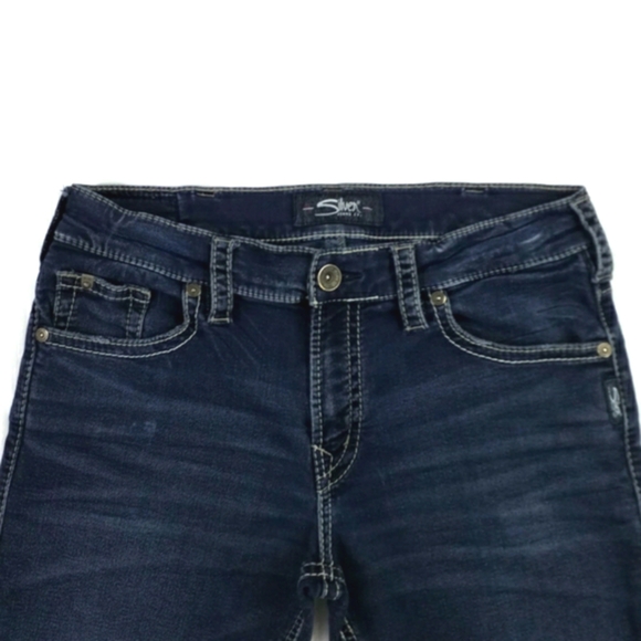 Silver Jeans Zac Dark Indigo Wash Relaxed Straight Leg Denim Jean Mens 34x31.25 - Picture 8 of 15